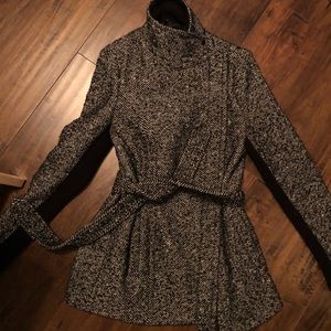 tweed wool blend winter coat